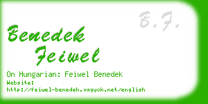 benedek feiwel business card